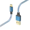 Cabo USB Hama Reflective USB 2.0 1,5 m USB A Micro-USB B azul