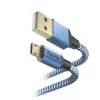 Cabo USB Hama Reflective USB 2.0 1,5 m USB A Micro-USB B azul
