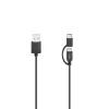 Cabo USB Hama 00200616 USB 2.0 0,75 m USB A USB C/Micro-USB A preto
