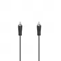 Cabo de áudio Hama 00205099 3 m RCA preto ficha macho para ficha macho blindado magneticamente