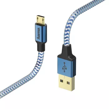Hama 00178289 cabo USB USB 2.0 1,5 m USB A Micro-USB B azul