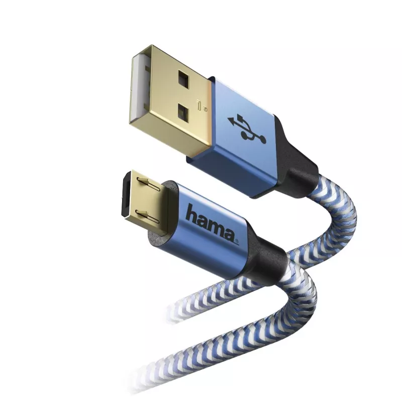 Hama 00178289 cabo USB USB 2.0 1,5 m USB A Micro-USB B azul