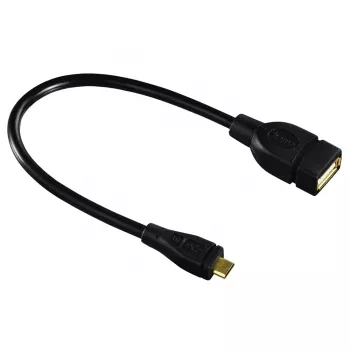 Hama 173892 cabo USB USB 2.0 0,15 m Micro-USB B USB A preto