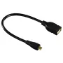 Hama 173892 cabo USB USB 2.0 0,15 m Micro-USB B USB A preto