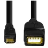 Hama 173892 cabo USB USB 2.0 0,15 m Micro-USB B USB A preto