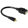Hama 173892 cabo USB USB 2.0 0,15 m Micro-USB B USB A preto
