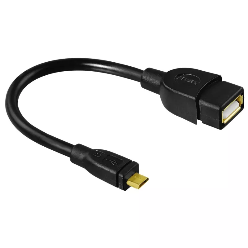Hama 173892 cabo USB USB 2.0 0,15 m Micro-USB B USB A preto