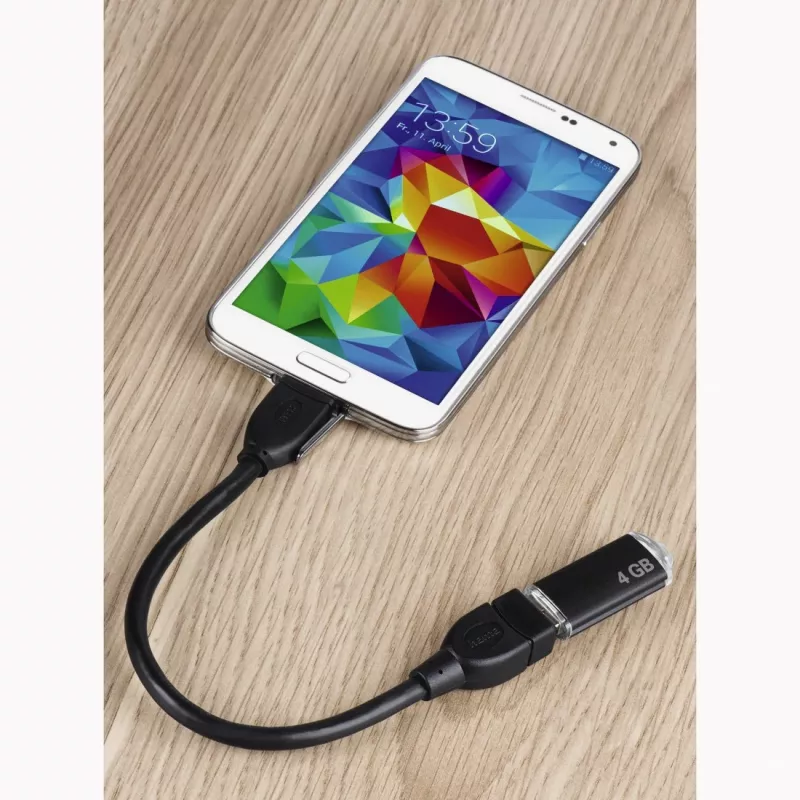 Hama 173892 cabo USB USB 2.0 0,15 m Micro-USB B USB A preto
