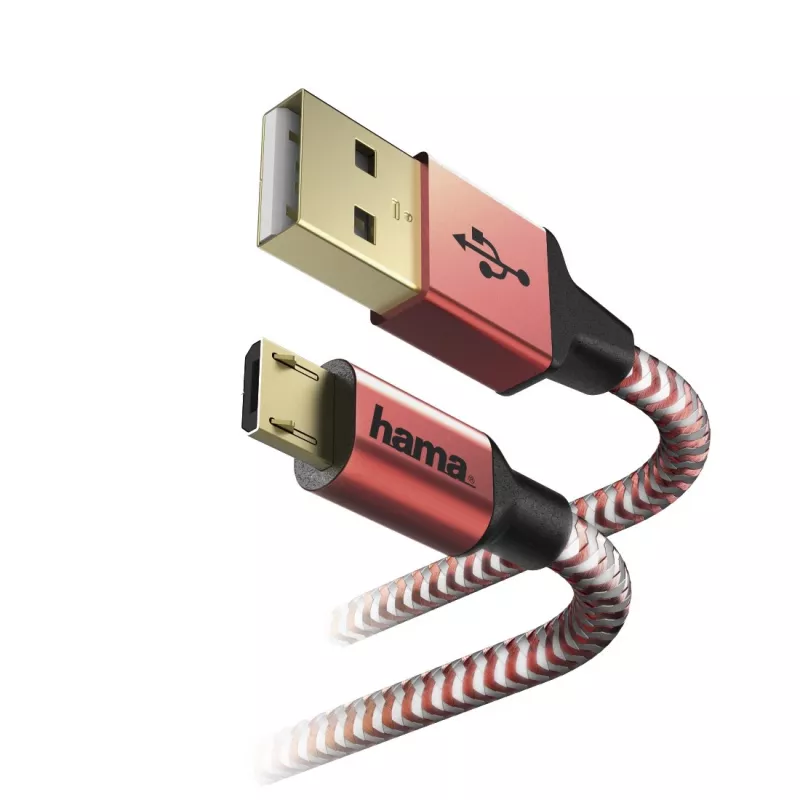 Hama 00178288 cabo USB USB 2.0 1,5 m USB A Micro-USB B vermelho