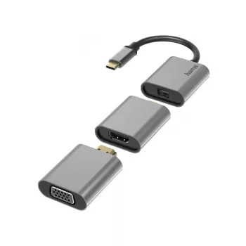 Adaptador gráfico USB Hama 00200306 4096 x 2160 píxeis cinzento