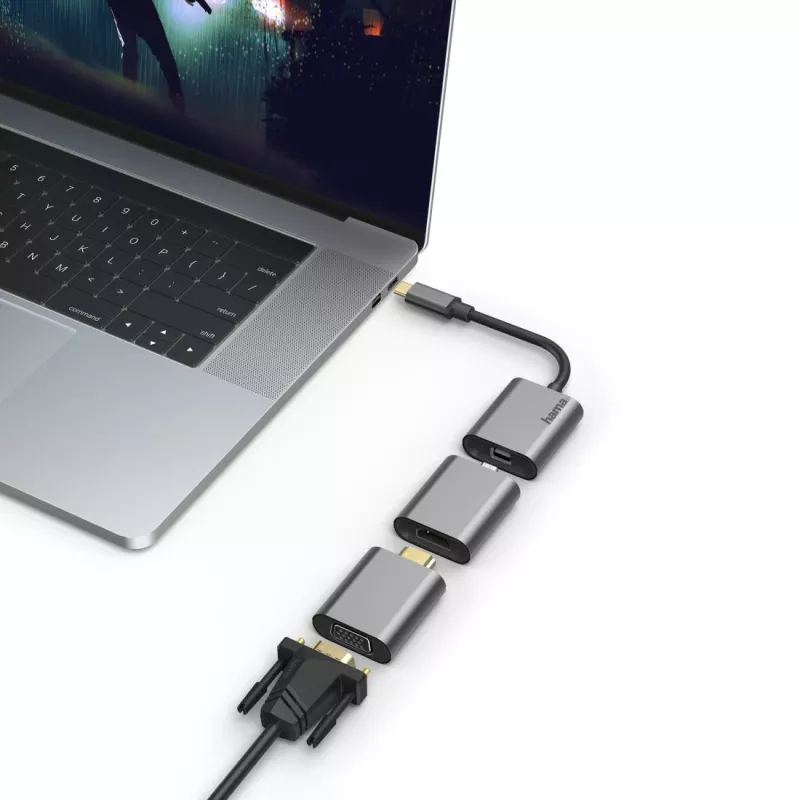 Adaptador gráfico USB Hama 00200306 4096 x 2160 píxeis cinzento