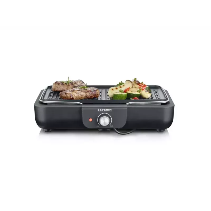 Grelhador de mesa elétrico Severin PG 8556 2300 W preto aço inoxidável