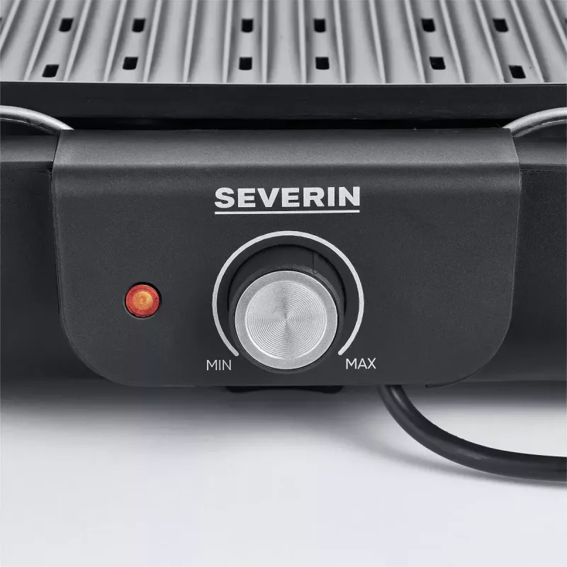 Grelhador de mesa elétrico Severin PG 8556 2300 W preto aço inoxidável