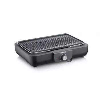 Grelhador de mesa elétrico Severin PG 8556 2300 W preto aço inoxidável