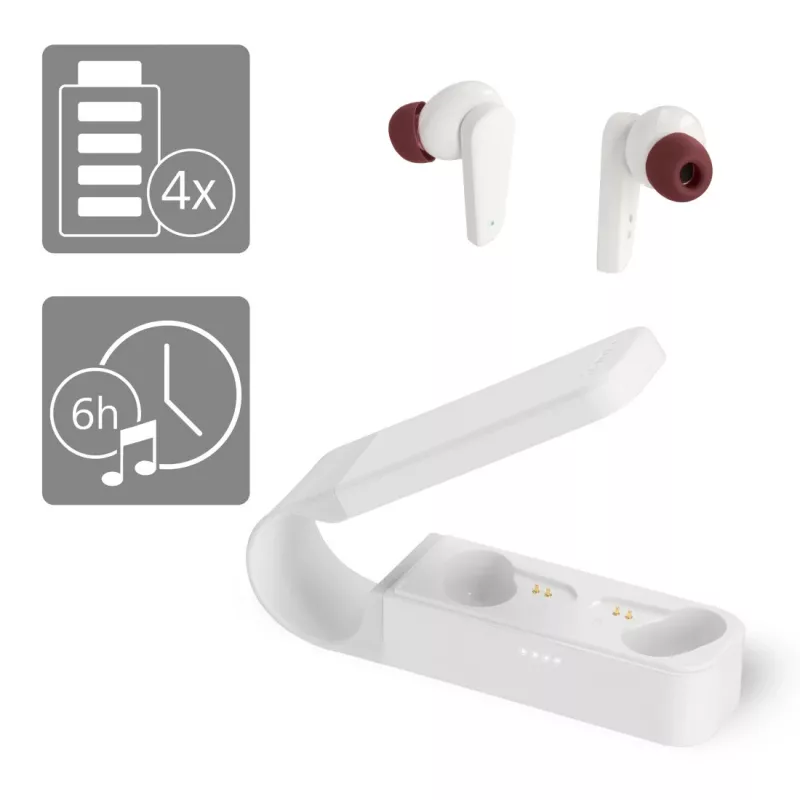 Headset Hama Spirit Pocket True Wireless Stereo (TWS) in-ear chamadas/música Bluetooth branco