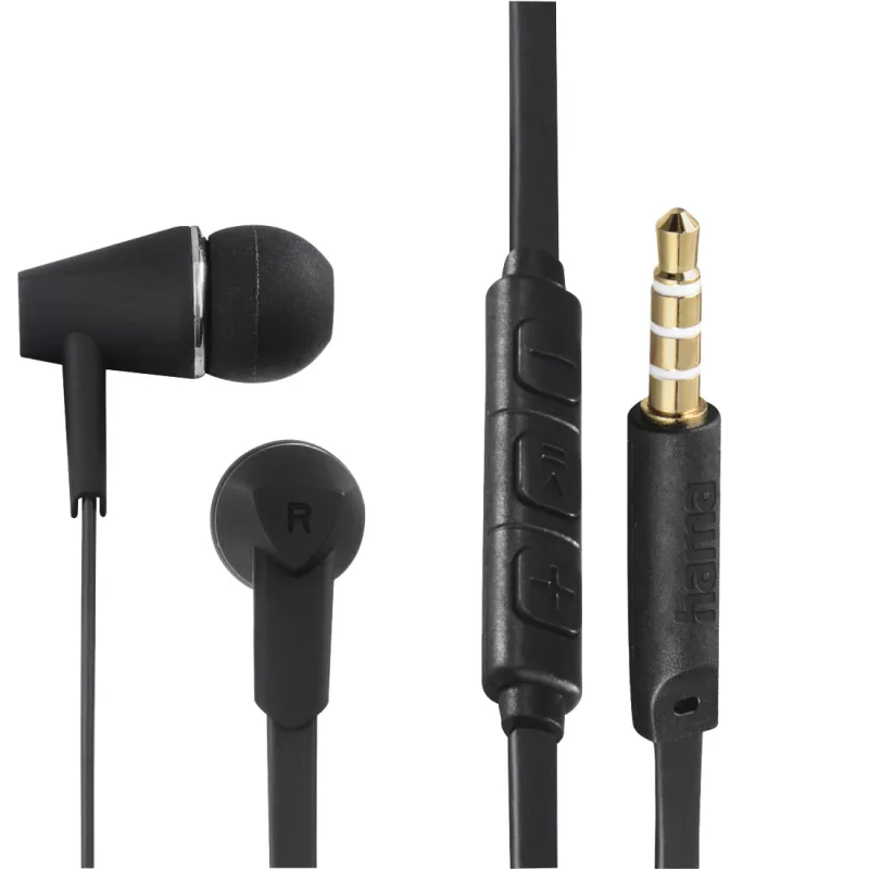 Headset Hama Joy com fios in-ear chamadas/música preto