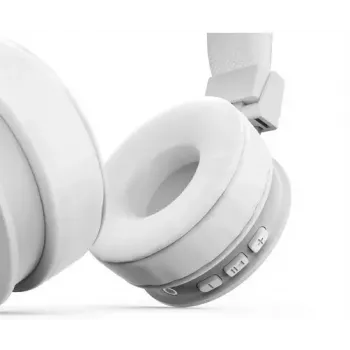 Headset Hama Freedom Lit II sem fios com arco de cabeça chamadas/música Bluetooth branco