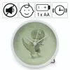 Despertador mecânico Hama Happy Dino verde, branco