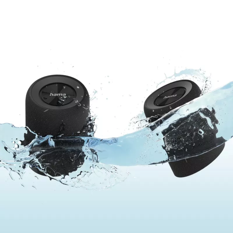 Coluna portátil Hama Twin 3.0 estéreo preta 30 W