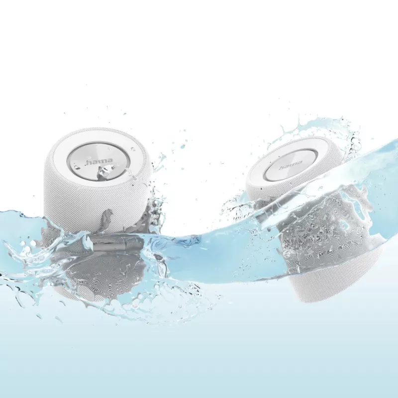 Coluna portátil Hama Twin 3.0 estéreo branca 30 W