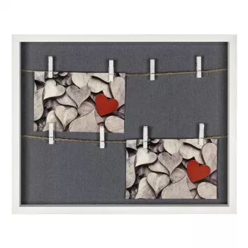 Moldura múltipla HAMA Cavo — MDF, branca, 365×295 mm