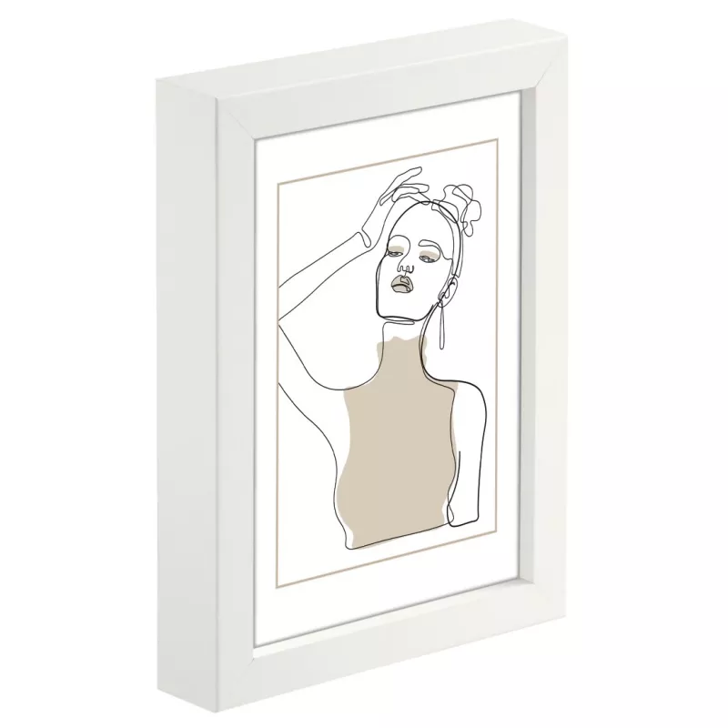 Moldura múltipla Hama Copenhagen branca vidro MDF 270x570 mm