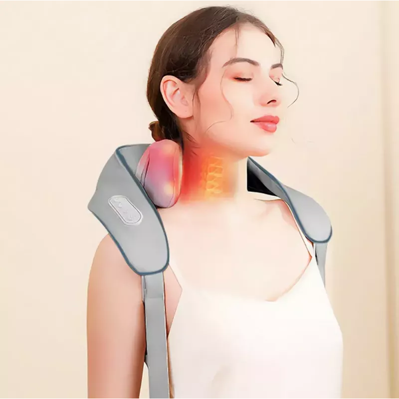Massajador de pescoço e ombros MEDIA-TECH MT6533 com função de calor, design portátil