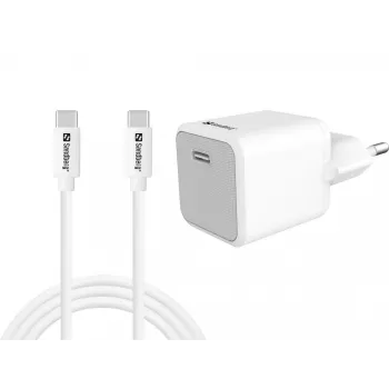 Carregador Sandberg USB-C 20W Indoor AC 1M cabo carregamento rápido