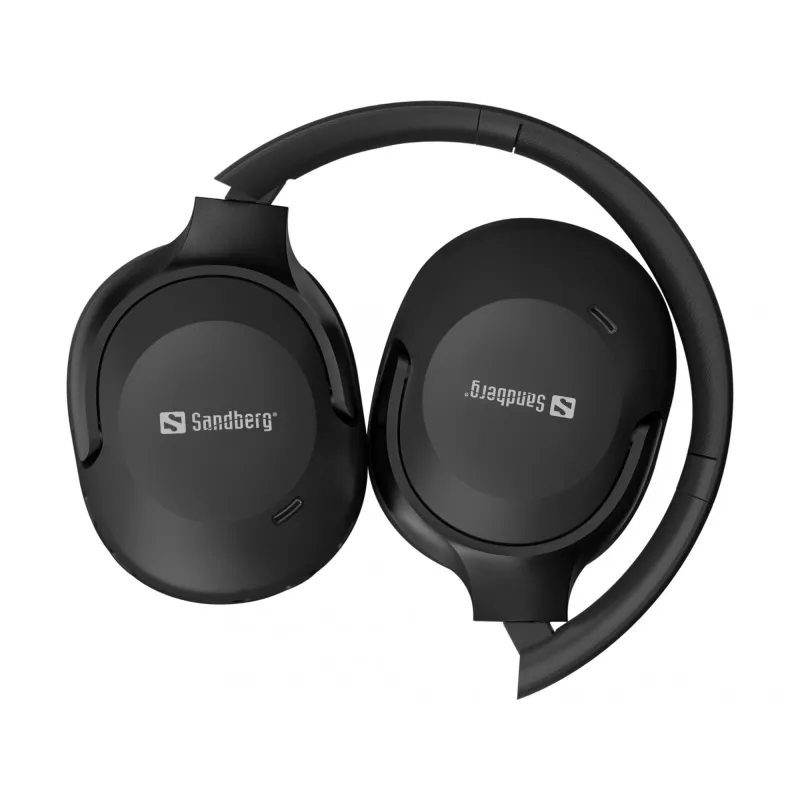 Headset sem fios Sandberg Wireless Travel ANC+ENC, sem fios, chamadas/música, 228 g, headset, preto