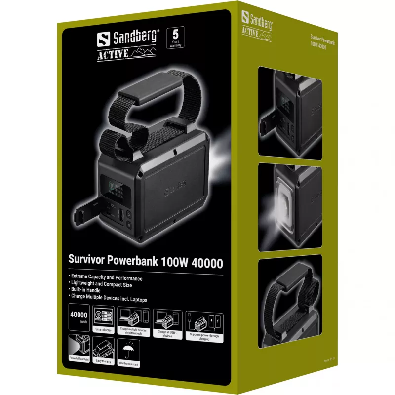 Powerbank portátil Sandberg Survivor 100W 40000mAh