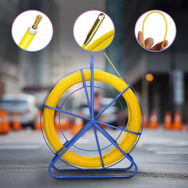 Guia de cabos Extralink Pilot 3,8 mm 25 m fibra ótica FRP amarelo