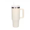 Copo térmico Extralink Black Forest 1200 ml bege — copo térmico com palhinha e asa