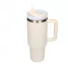 Copo térmico Extralink Black Forest 1200 ml bege — copo térmico com palhinha e asa