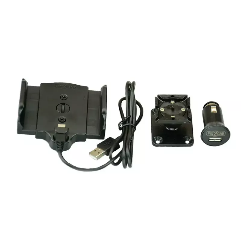 Adaptador carregador de automóvel para telemóvel/smartphone KRAM Fix2Car — alimentação por isqueiro, preto