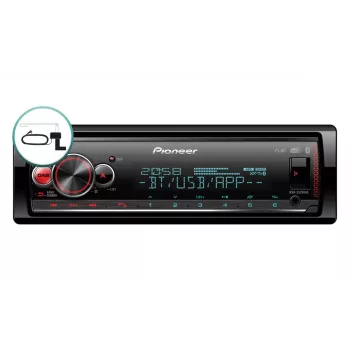 Recetor de multimédia para automóvel Pioneer MVH-S520DABAN 200 W Bluetooth preto