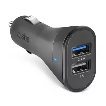 Carregador de automóvel SBS Mobile TECR2USB24AFAST — carregador USB para automóvel, alimentação por isqueiro, universal, preto