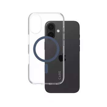 Capa PanzerGlass CARE by Flagship Transparente Urban Combat Blue MagSafe iPhone '24 6,1 polegadas