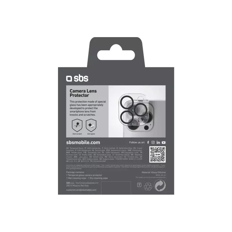 SBS TECAMGLIP16PK protetor de lente da câmara para iPhone 16 Pro/Pro Max