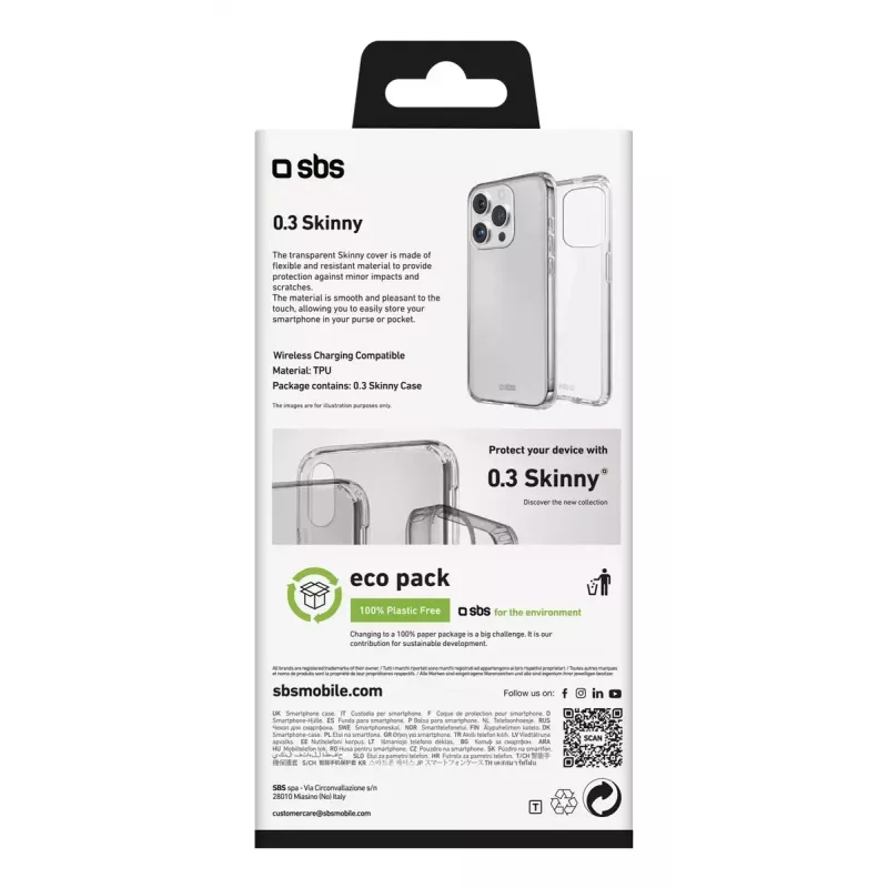 Capa para telemóvel SBS TESKINIP1661PT para iPhone 16 Pro 16 cm transparente