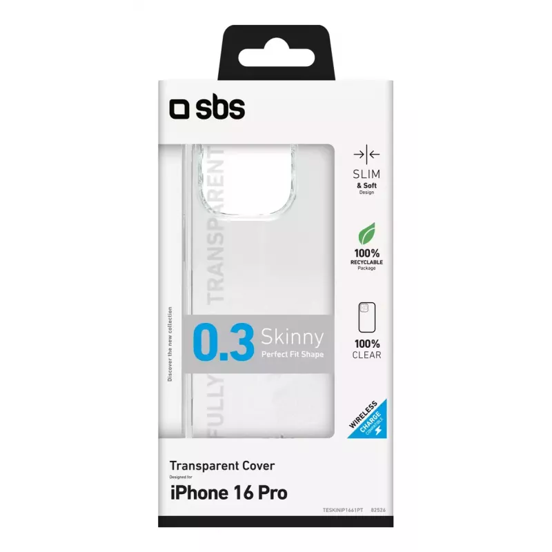 Capa para telemóvel SBS TESKINIP1661PT para iPhone 16 Pro 16 cm transparente