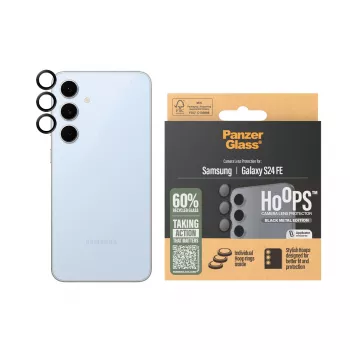 Proteção de lente de câmara PanzerGlass ® Hoops® preta Samsung Galaxy S24 FE