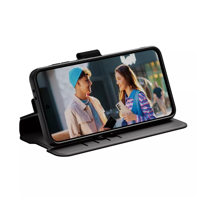Carteira com capa PanzerGlass Samsung Galaxy A26 5G preto com suporte