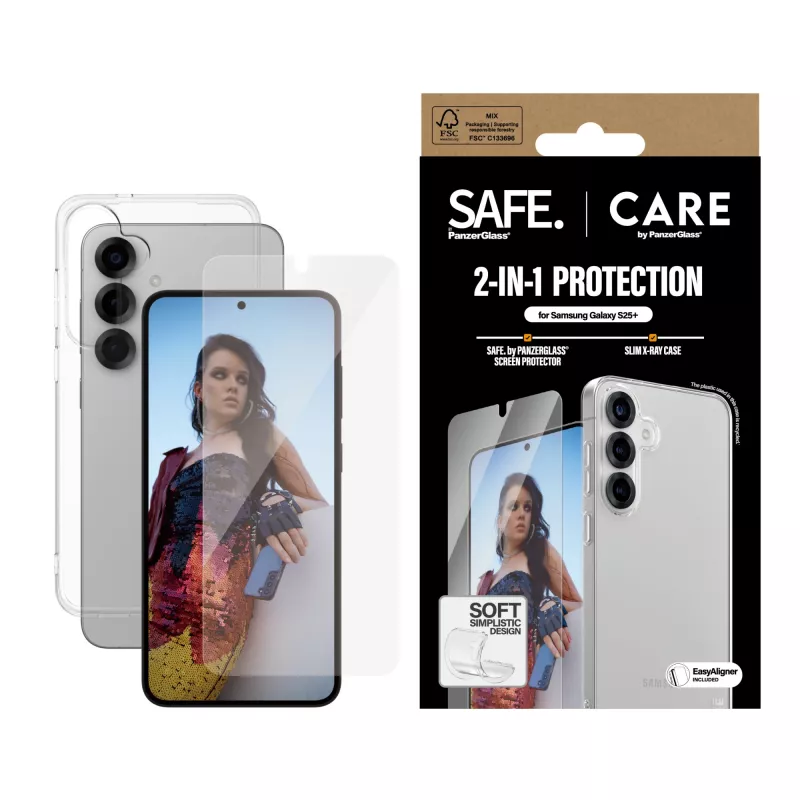 PanzerGlass CARE by Fashion conjunto 2 em 1 Samsung Galaxy S25+