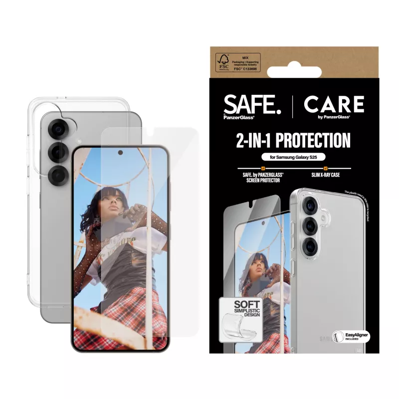 PanzerGlass CARE by Fashion conjunto 2 em 1 Samsung Galaxy S25