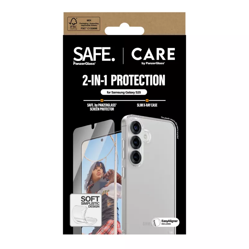 PanzerGlass CARE by Fashion conjunto 2 em 1 Samsung Galaxy S25