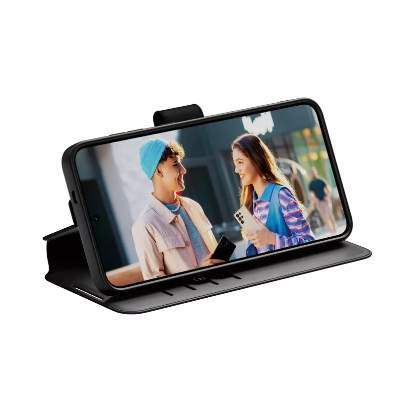 PanzerGlass CARE Feature capa carteira com suporte para Samsung Galaxy S25+, preto