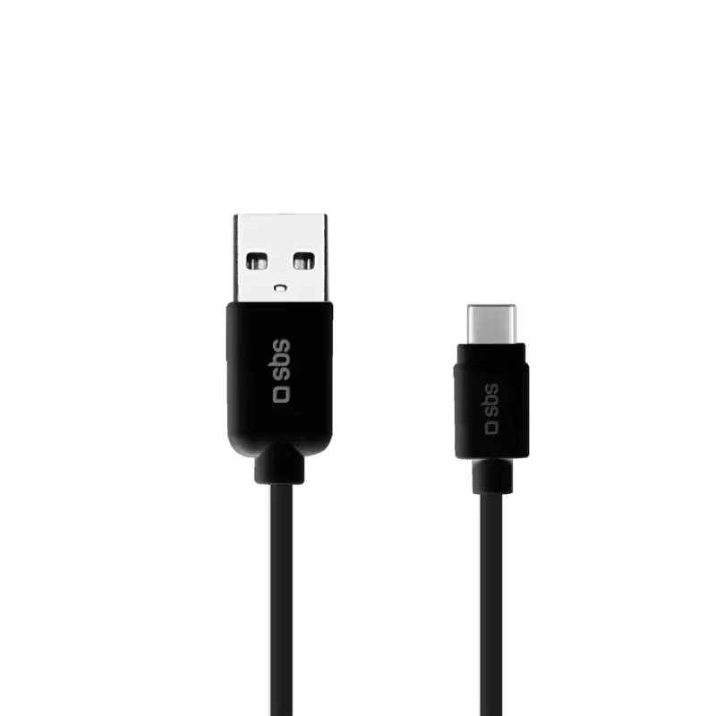 Cabo USB SBS Mobile TECABLETYC1KPOS — USB A para USB C, USB 2.0, 1 m, preto