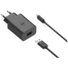 Motorola TurboPower 33W Auscultadores, headset, telemóvel, smartphone preto carregamento rápido CA interior