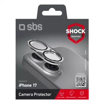 Película de proteção para ecrã e lentes da câmara SBS TECAMGLIP1763 para Apple iPhone 17/16 resistente a choques e riscos