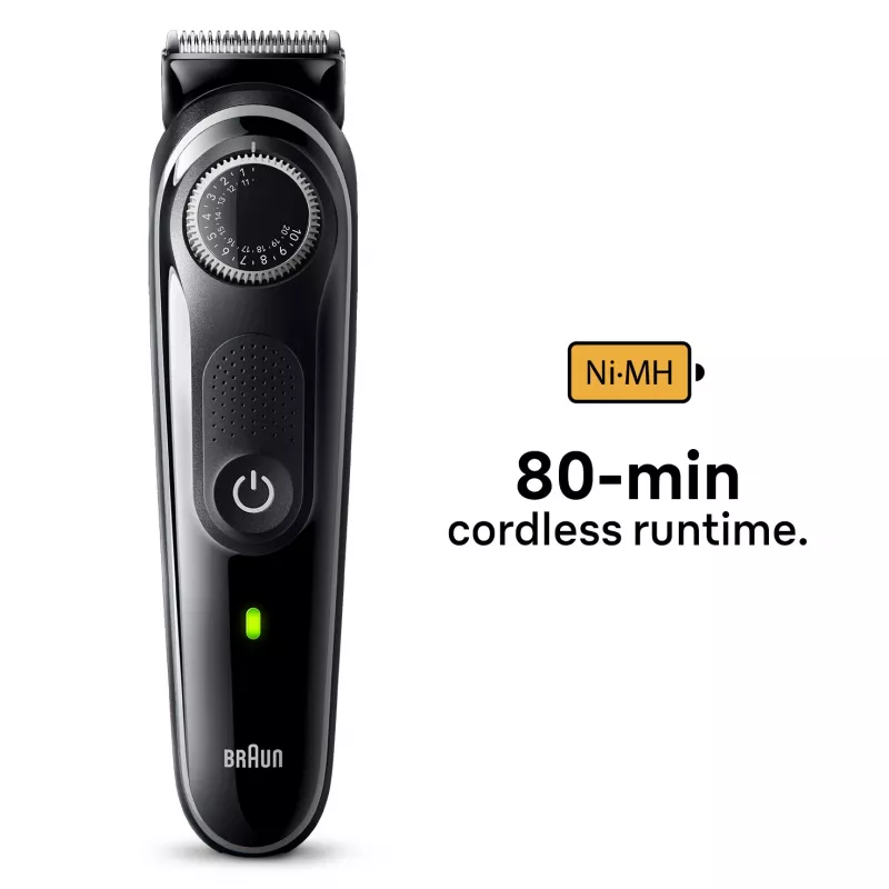 Aparador de barba Braun BeardTrimmer 3 BT3440, lavável, pilha, preto
